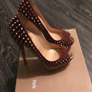 Pre-loved Christian Louboutin lady peep spikes